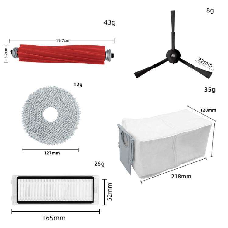 15 In 1 For Roborock P10 Sweeping Robot Vacuum Cleaner Accessories Main Side Brush Hepa Filter Tr...