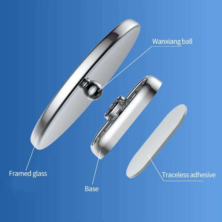 Car Reversing Blind Spot Auxiliary Ultra-clear Reflective Rearview Mirror, Color: Black