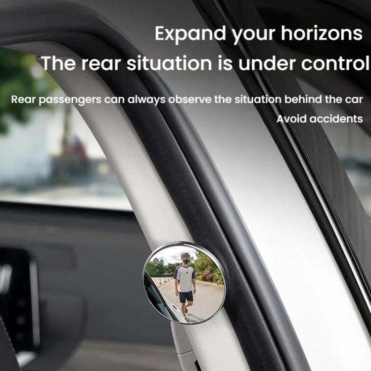 Car Reversing Blind Spot Auxiliary Ultra-clear Reflective Rearview Mirror, Color: Black