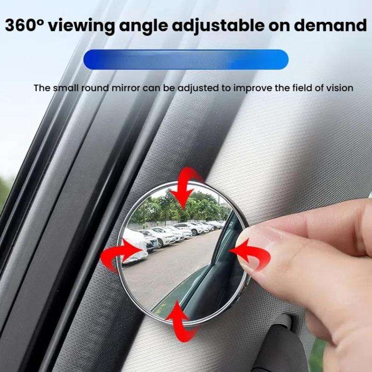 Car Reversing Blind Spot Auxiliary Ultra-clear Reflective Rearview Mirror, Color: Black