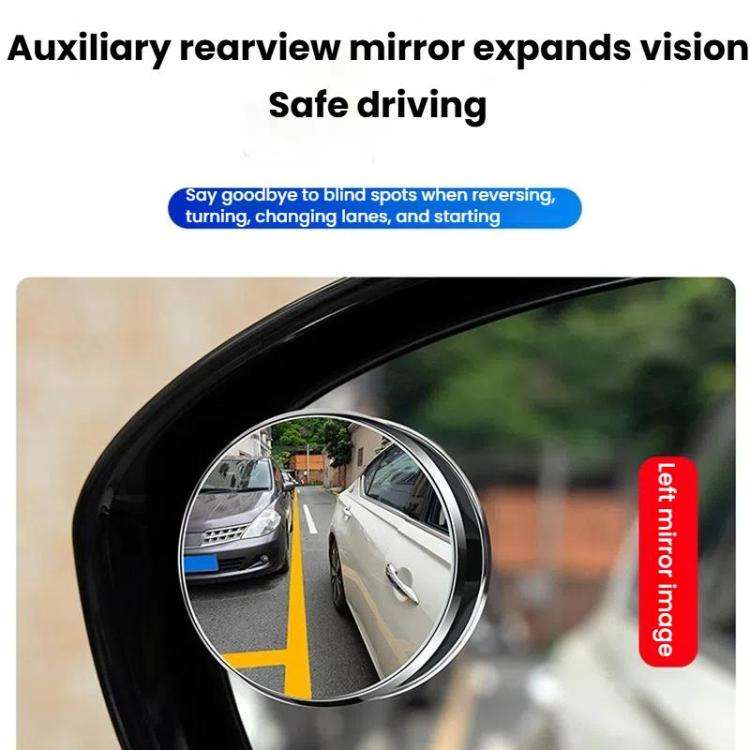 Car Reversing Blind Spot Auxiliary Ultra-clear Reflective Rearview Mirror, Color: Black
