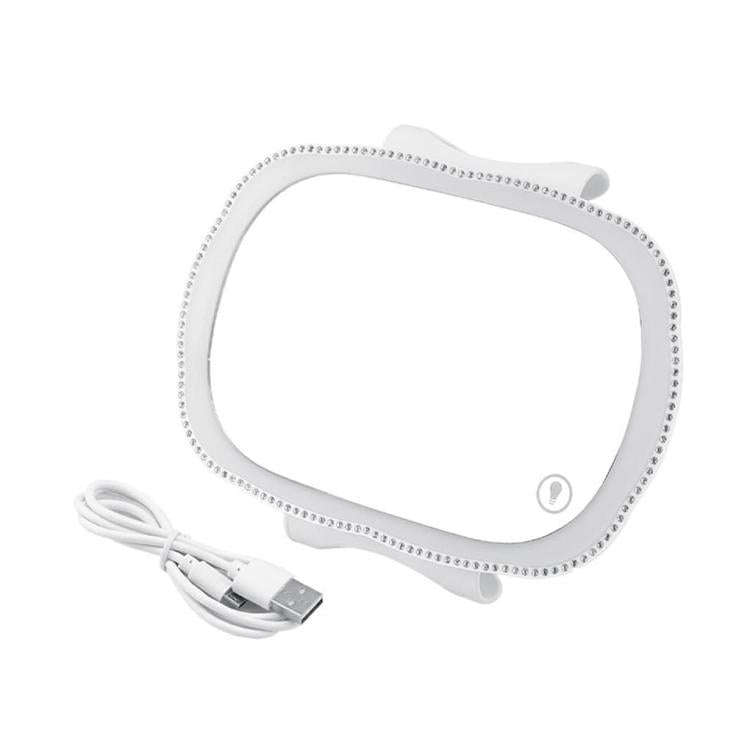 Car Passenger Sun Visor LED Light Makeup Mirror(White)