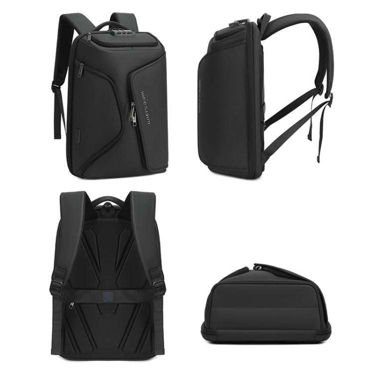 Wiersaam Men Anti-Theft Business Travel Backpack Water-Resistant Laptop Backpack With USB Chargin...