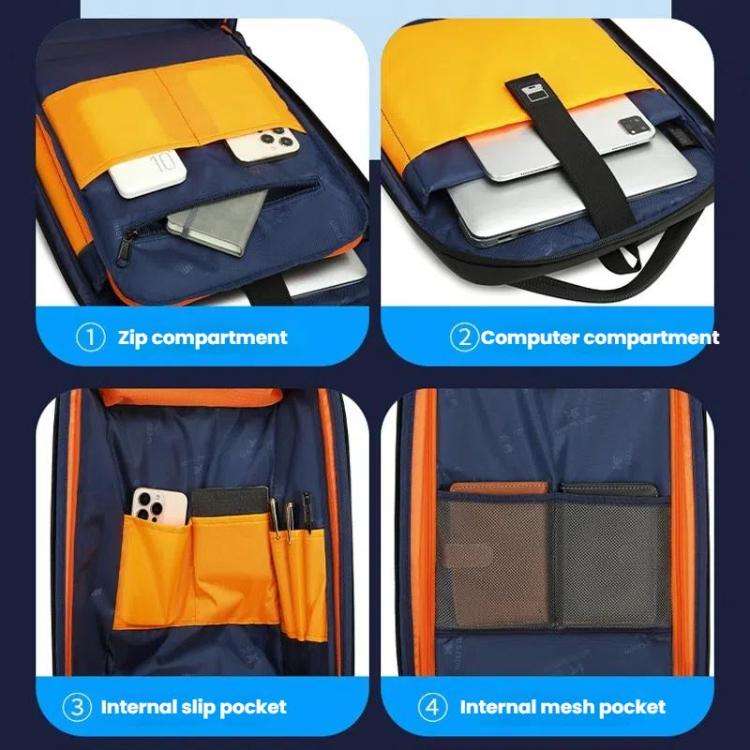 Wiersaam Men Anti-Theft Business Travel Backpack Water-Resistant Laptop Backpack With USB Chargin...