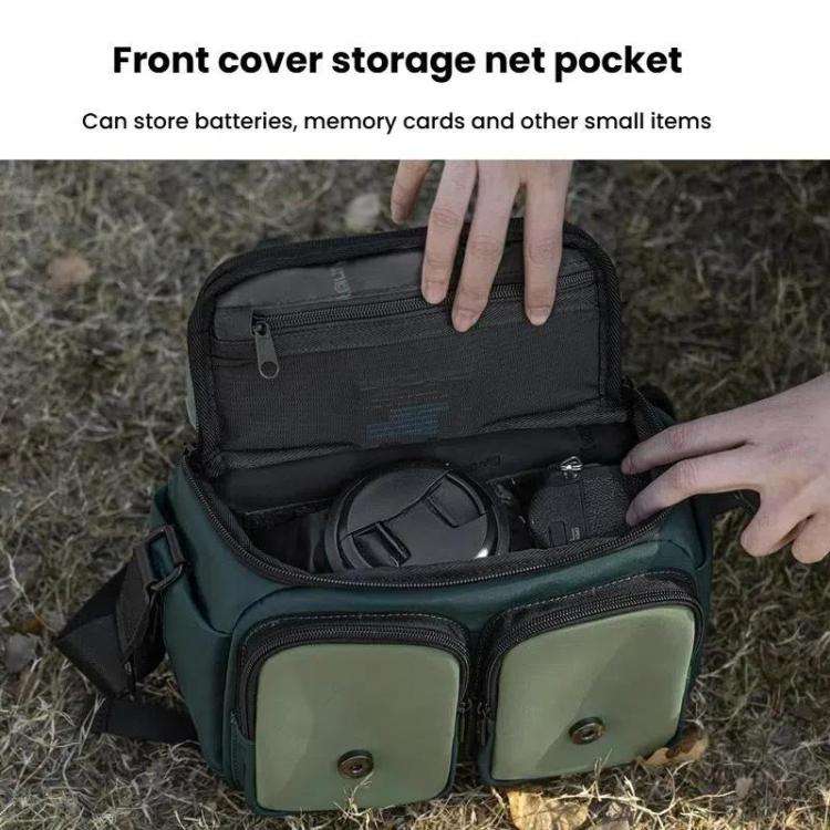 Cwatcun D99 Large Shoulder Camera Bag Multi-functional Casual Color Clash Lightweight Storage Bag