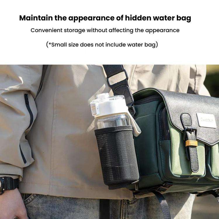 Cwatcun D99 Large Shoulder Camera Bag Multi-functional Casual Color Clash Lightweight Storage Bag