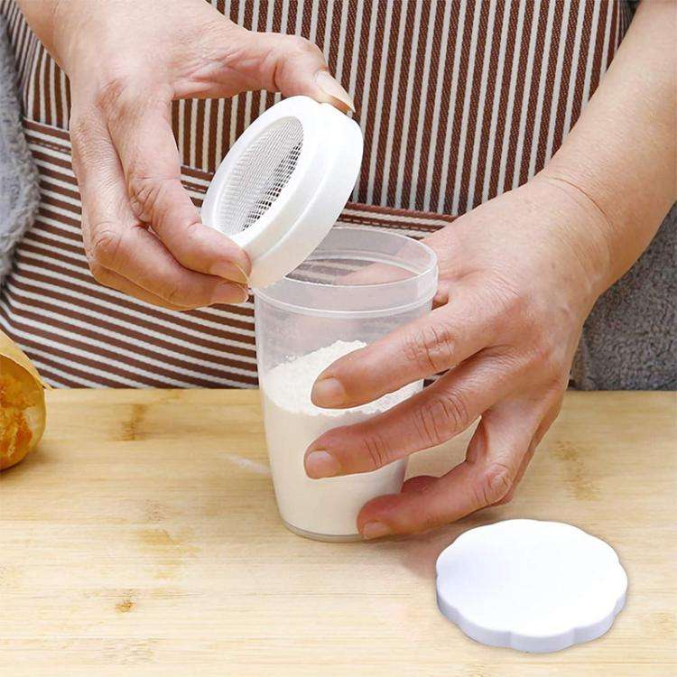 2pcs Plastic Baking Cocoa Powder Sprinkler Flour Sifter