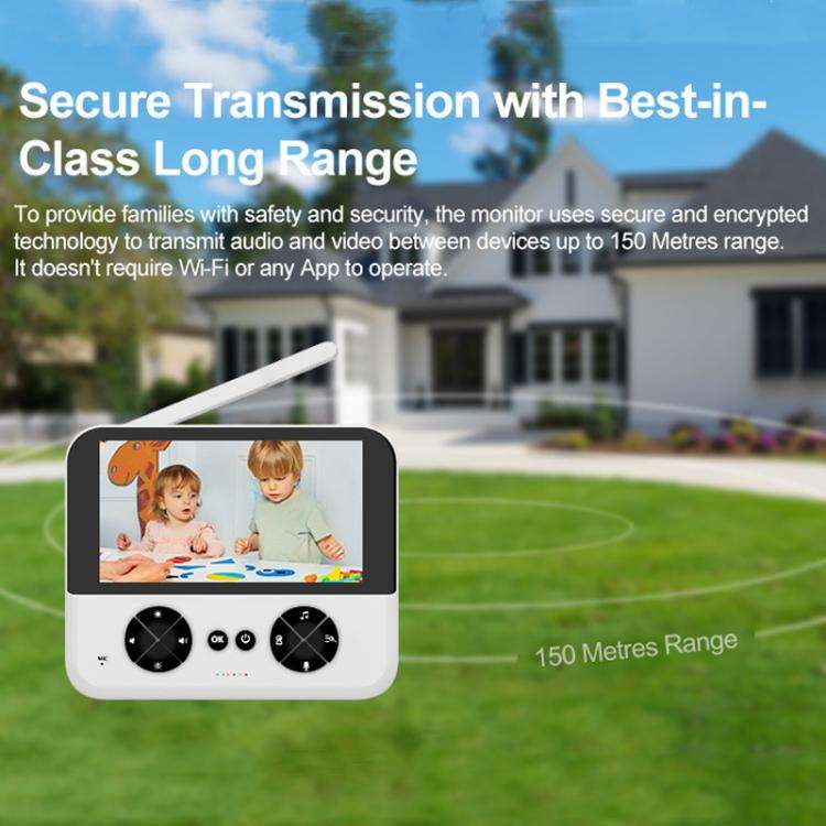 4.3 Inch IPS HD Display 720P Baby Monitor EU Plug