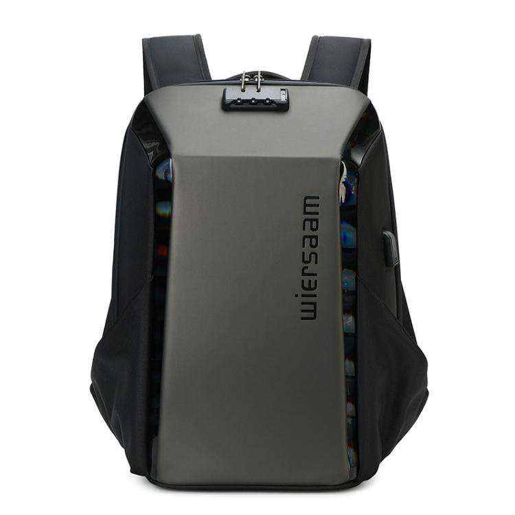 Wiersaam WY1350 Men Anti-Theft Business Backpack Laptop Bag For Travel With Password Lock(Space G...