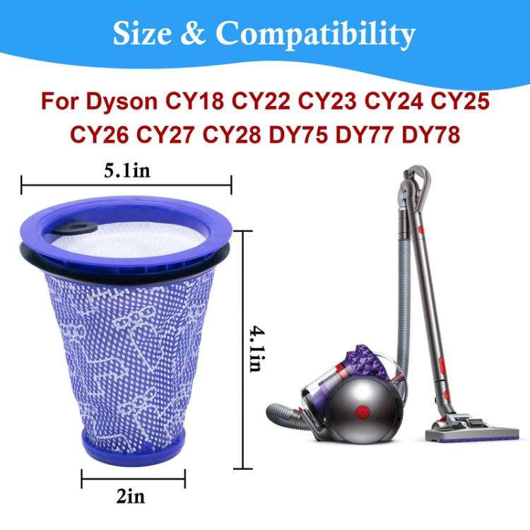 Vacuum Cleaner Pre-Filter HEPA Filter Replacement For Dyson CY18 / CY22 / CY23 / CY24 / CY25 / DY...