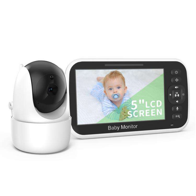 5 inch LCD Screen Auto Night Vision Baby Monitor US Plug