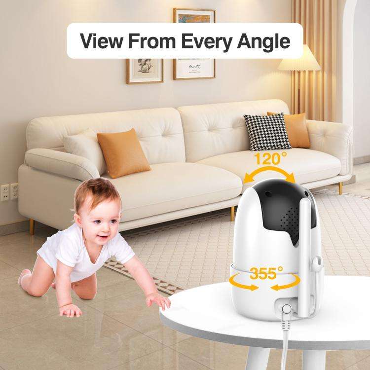 5 inch LCD Screen Auto Night Vision Baby Monitor US Plug