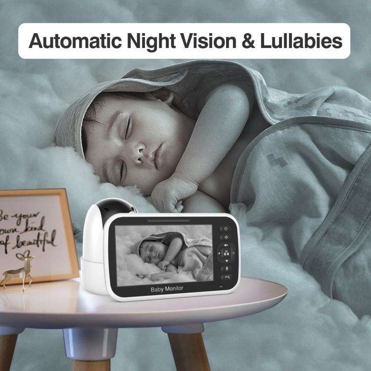 5 inch LCD Screen Auto Night Vision Baby Monitor AU Plug