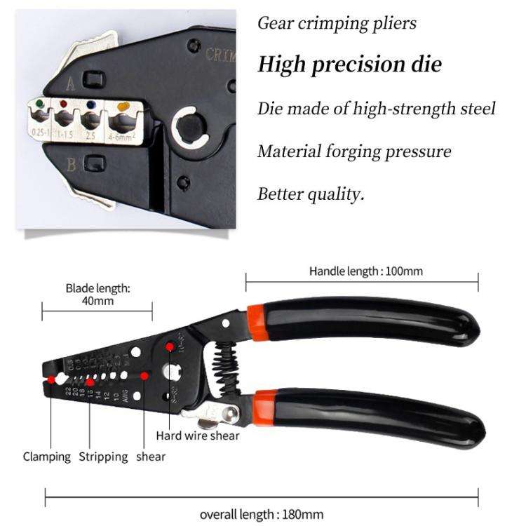 7pcs / Set Quick Change Nine Inch Crimping Pliers Toolbox Combo Set
