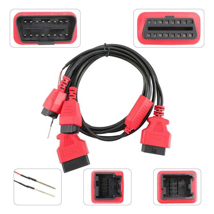 Xtool FCA 12+8 Connector Cable Adapter For Chry(Black Red)