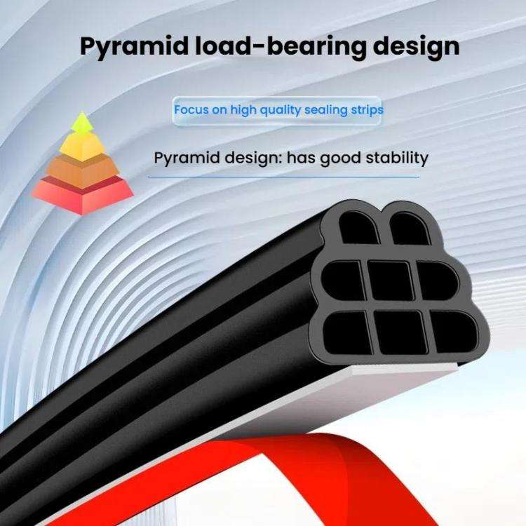 5m Three-layer Eight-hole Car Door Seam Waterproof Sealing Sound Insulation Strip