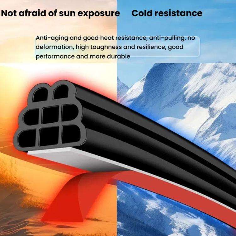 5m Three-layer Eight-hole Car Door Seam Waterproof Sealing Sound Insulation Strip