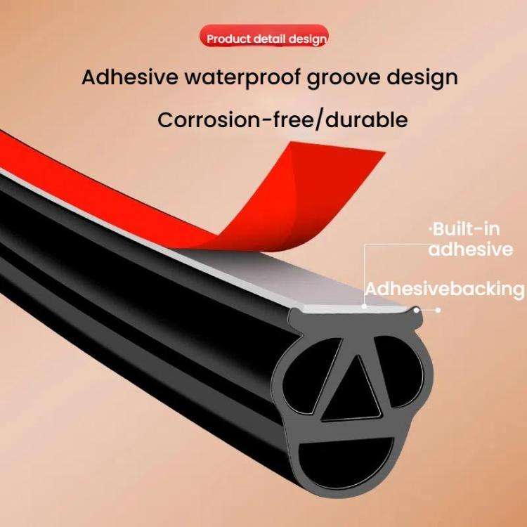 5m Truck Door Seam Large D Triangle Reinforced Waterproof Rubber Seal Strip