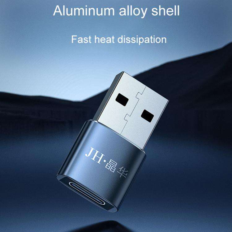 JINGHUA S505 Alloy Case Cell Phone To Computer USB2.0 Adapter(USB Male To Type-C)