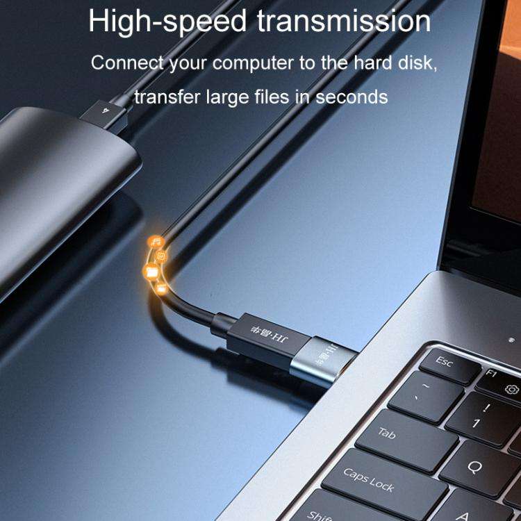 JINGHUA S505 Alloy Case Cell Phone To Computer USB2.0 Adapter(USB Male To Type-C)