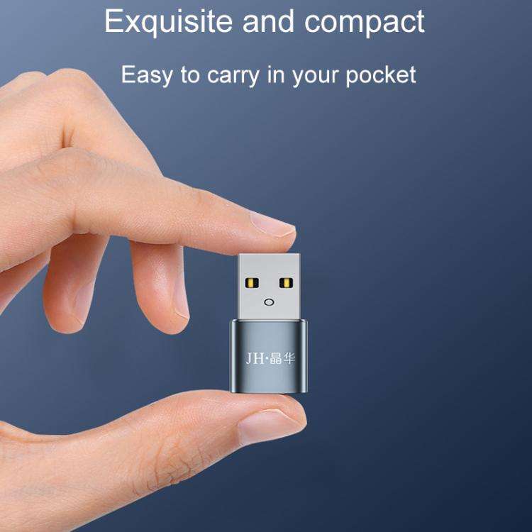 JINGHUA S505 Alloy Case Cell Phone To Computer USB2.0 Adapter(USB Male To Type-C)