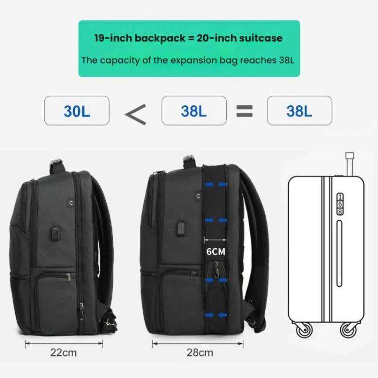 Tigernu  15.6-inch Standard Men Anti-Theft Laptop Backpack with USB Charging Port, Headphone Hole...