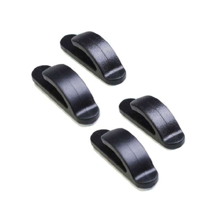 4pcs / Set Multifunctional Simple Hidden Car Seat Sticky Hooks(Black)