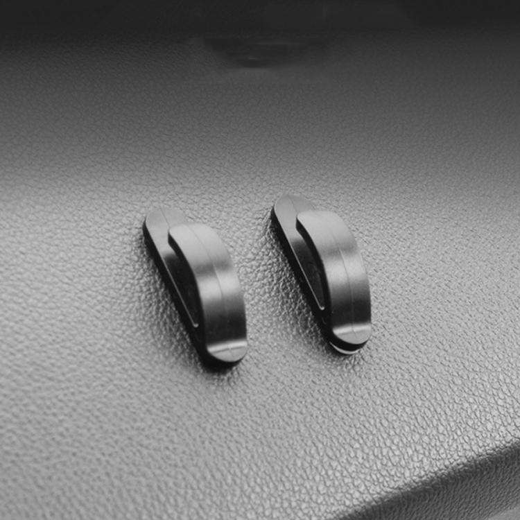 4pcs / Set Multifunctional Simple Hidden Car Seat Sticky Hooks(Black)