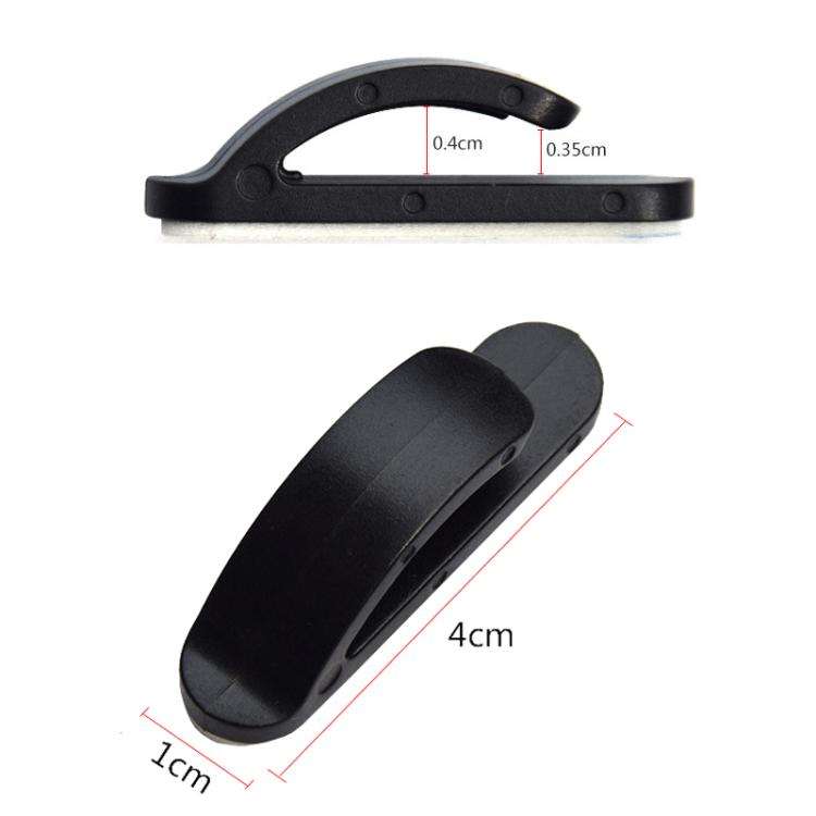 4pcs / Set Multifunctional Simple Hidden Car Seat Sticky Hooks(Black)