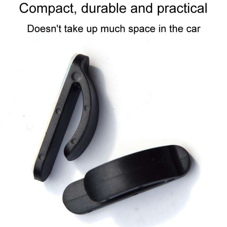 4pcs / Set Multifunctional Simple Hidden Car Seat Sticky Hooks(Black)