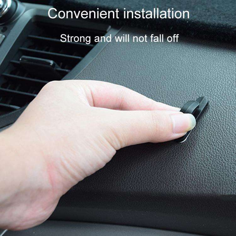 4pcs / Set Multifunctional Simple Hidden Car Seat Sticky Hooks(Black)