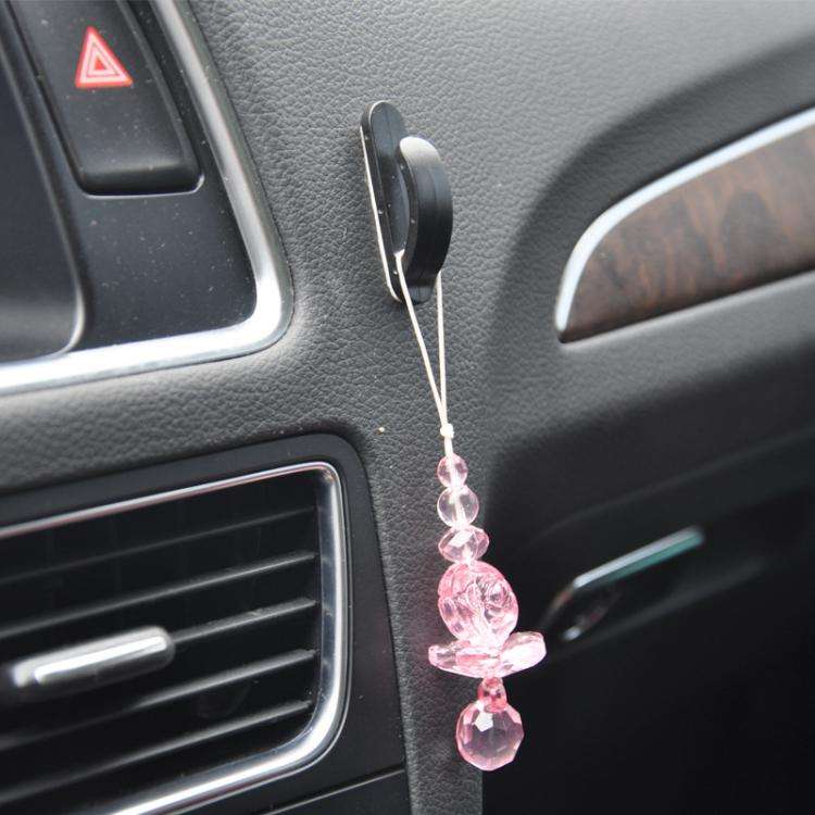 4pcs / Set Multifunctional Simple Hidden Car Seat Sticky Hooks(Black)