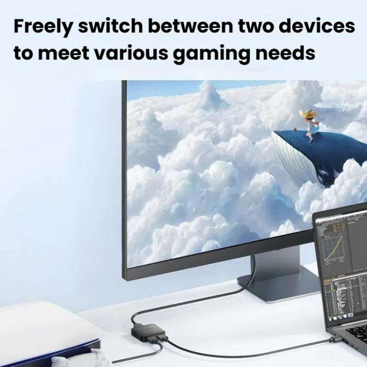 ANKER A83H1 4K 2 Into 1 Out Docking Station HDMI Converter(Black)