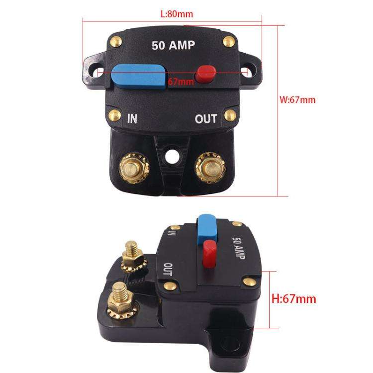 80A Car Audio Recovery Fuse Switch Current Short Circuit Overload Protection Circuit Breaker