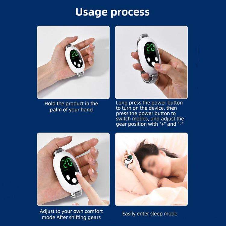 HY61 EMS Pulse Smart Handheld Sleep Meter Sleep Aid Instrument(White)