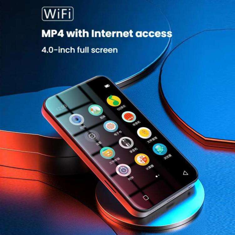 WiFi+Bluetooth-Compatible Color Screen MP4 Movie E-Book Player, Memory: 64G Standard(Black)