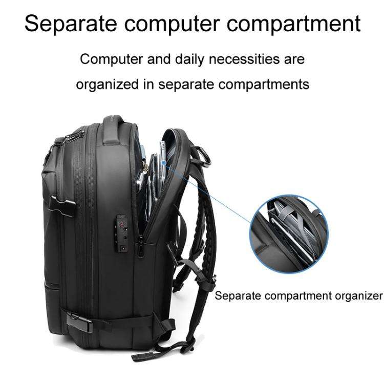 19inch Large Capacity Short Trip Computer Luggage Bag Vacuum Compression Expandable Men Double Sh...