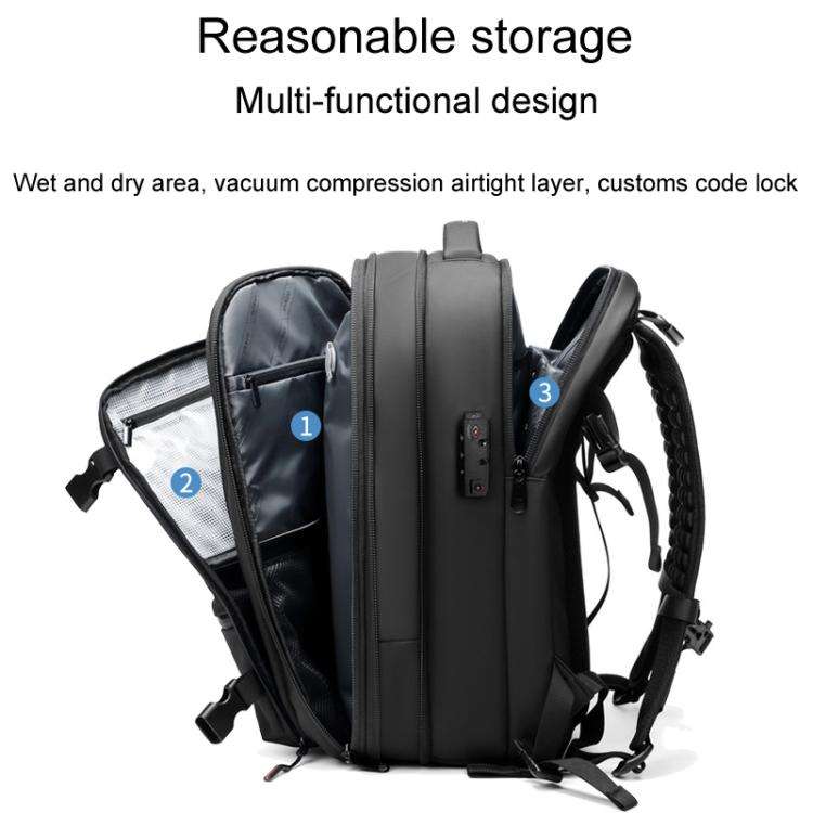 19inch Large Capacity Short Trip Computer Luggage Bag Vacuum Compression Expandable Men Double Sh...