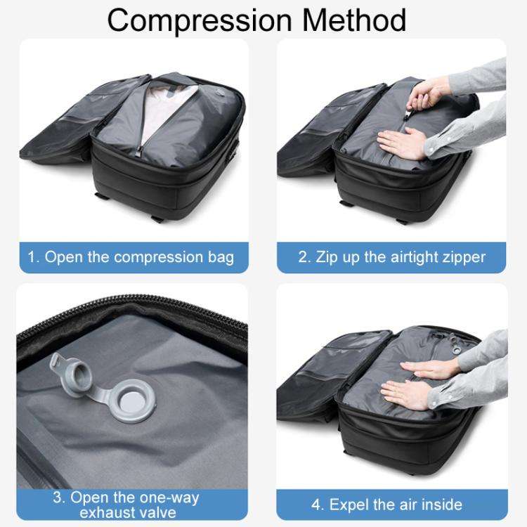 19inch Large Capacity Short Trip Computer Luggage Bag Vacuum Compression Expandable Men Double Sh...
