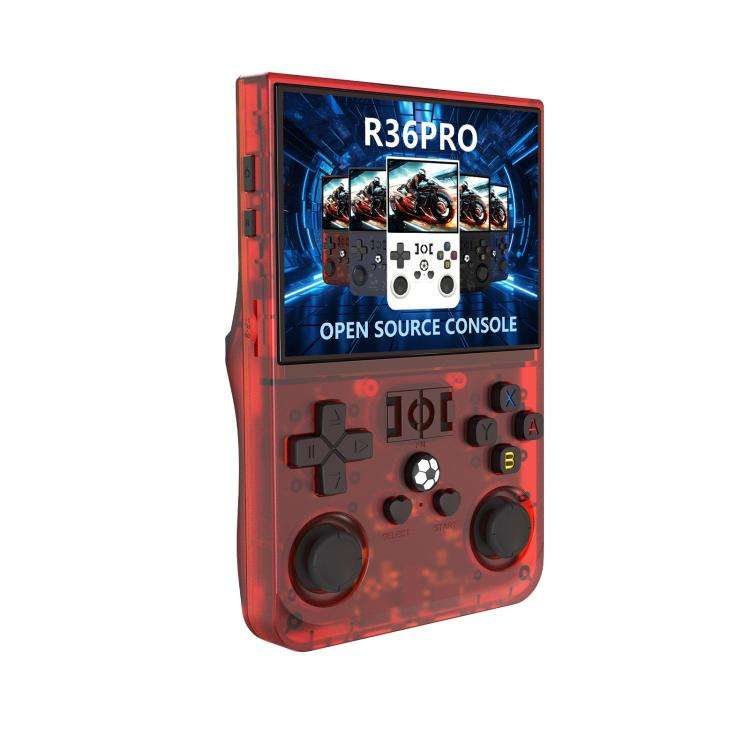 Portable Open Source GBA/FC Arcade Handheld Game Console, Size: 128G(Transparent Red)