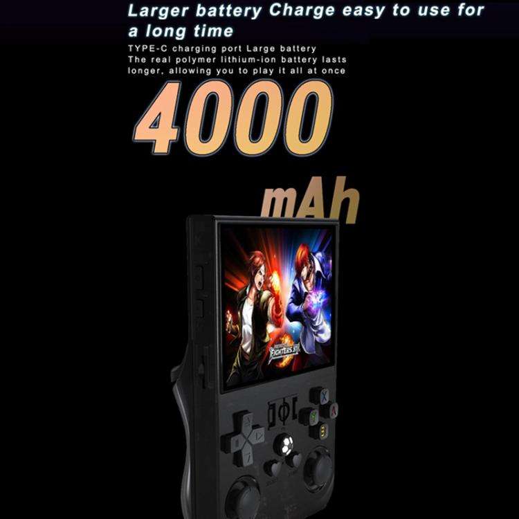 Portable Open Source GBA/FC Arcade Handheld Game Console, Size: 64G(Transparent Black)