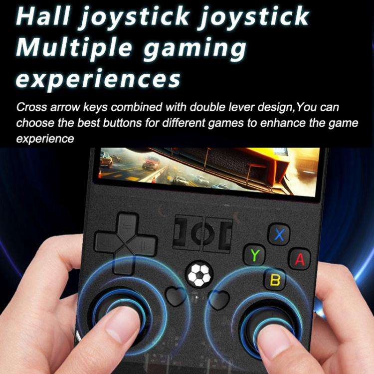 Portable Open Source GBA/FC Arcade Handheld Game Console, Size: 64G(Transparent Black)
