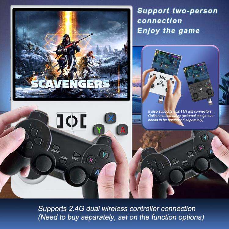 Portable Open Source GBA/FC Arcade Handheld Game Console, Size: 128G(White)