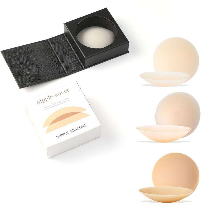 Anti-Bump Ultra-Thin Breathable Silicone Self-Adhesive Invisible Breast Stickers, Size: 8CM Found...