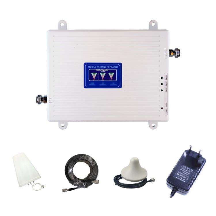Triple-Band 900/1800/2100 Mobile Phone Signal Reception Booster Amplifier, Specification: UK Plug...