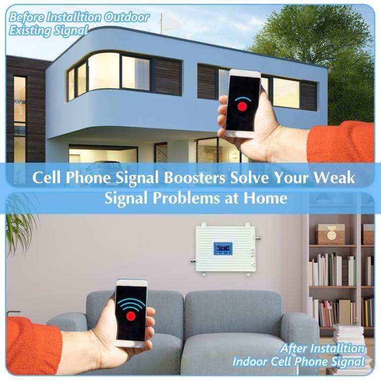 Triple-Band 900/1800/2100 Mobile Phone Signal Reception Booster Amplifier, Specification: EU Plug...