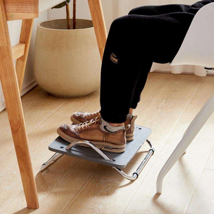 Adjustable Under Desk Foot Rest  for Office Ergonomics, Anti-Cross Leg Design Foot Stool(Black)