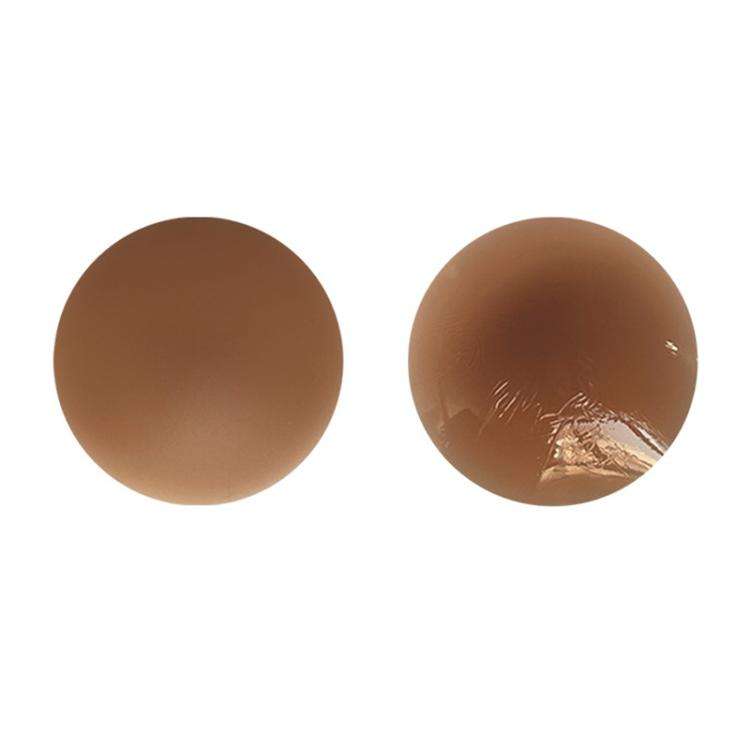 Ultra-thin Invisible Anti-bump Silicone Breast Stickers, Size: 8cm(Dark brown)