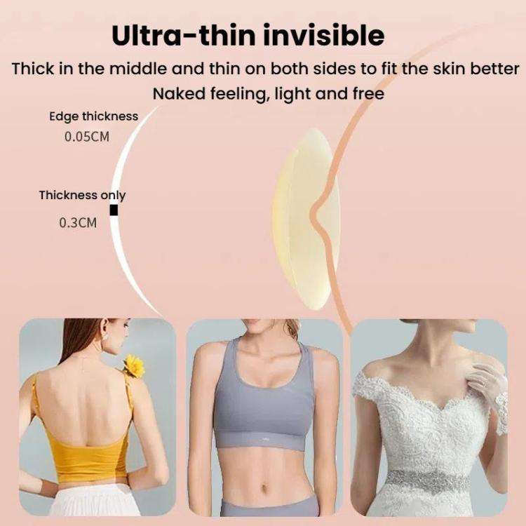 Ultra-thin Invisible Anti-bump Silicone Breast Stickers, Size: 10cm(Wheat skin)