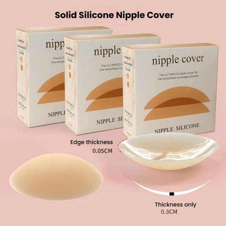 Ultra-thin Invisible Anti-bump Silicone Breast Stickers, Size: 10cm(Wheat skin)